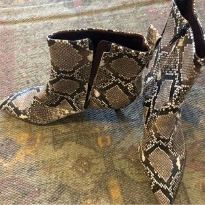 Franco Sarto Snakeskin Ankle Booties